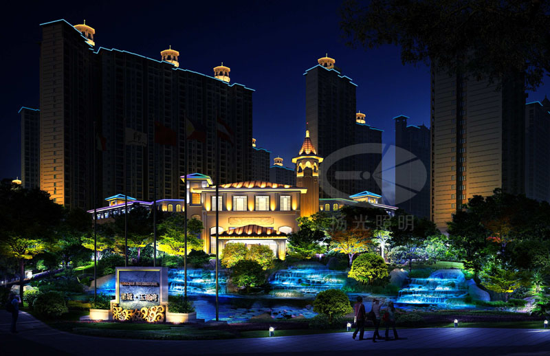 小區夜(yè)景亮化設計 小區夜景亮化設計