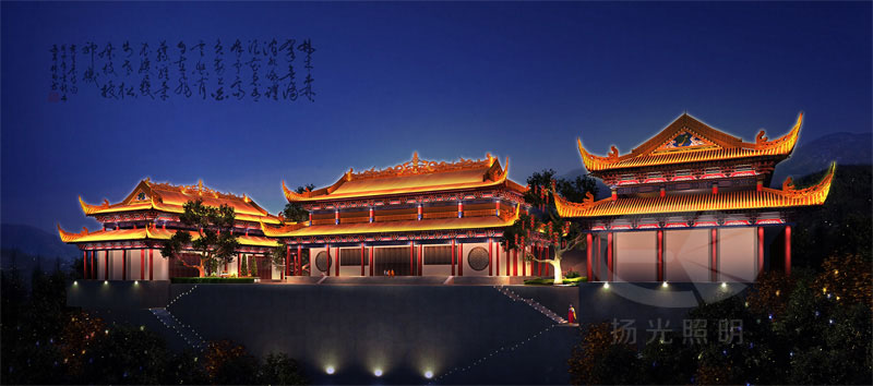 建築泛光（guāng）照明設計夜景燈光效果圖