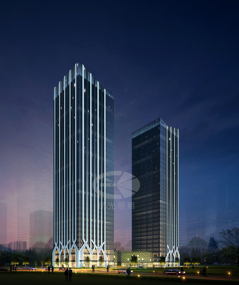建築夜景燈光設計效果圖