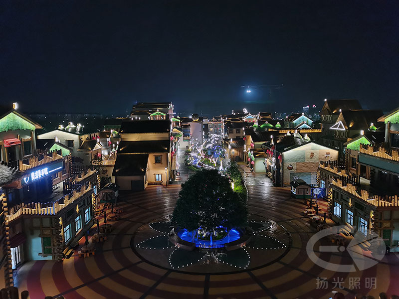 旅遊鄉鎮夜景照明（míng）實景圖