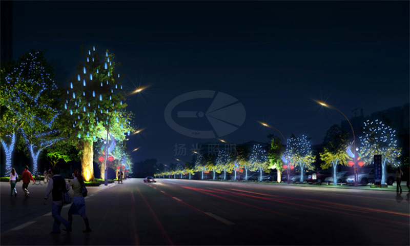 公路夜景照明設（shè）計效果圖