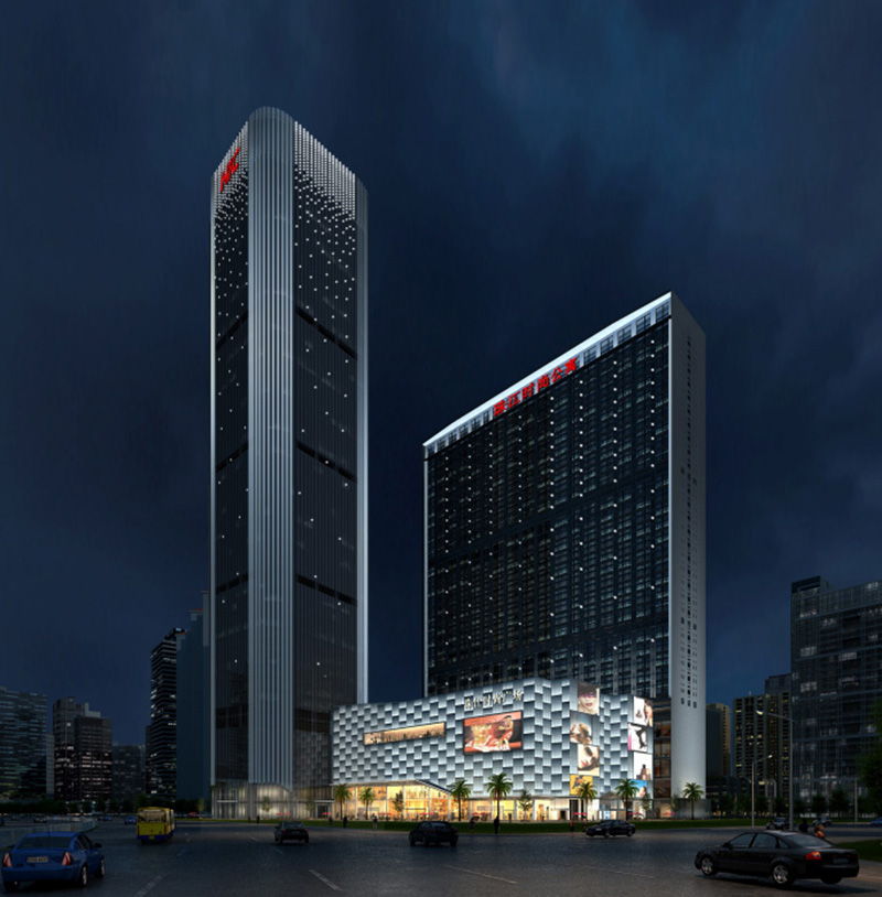 超高層（céng）建築燈光設計效果圖（tú）