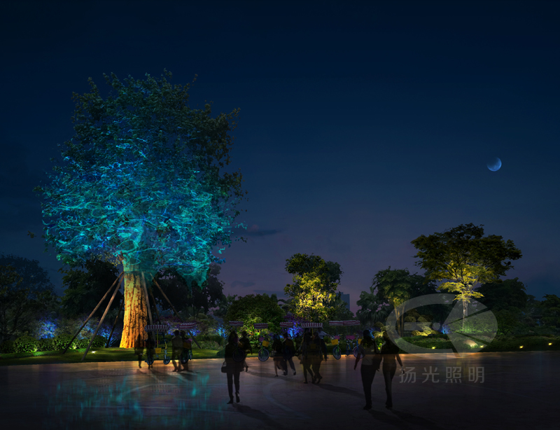 公園（yuán）夜景照明（míng）設計效果圖