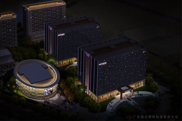 東（dōng）莞搜於特辦公大樓（lóu）夜景照明設計