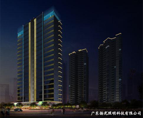 東莞嘉宏大廈（xià）寫辦樓外立（lì）麵亮化