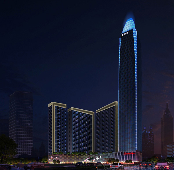 惠州（zhōu）榮燦（càn）置業大廈夜景（jǐng）亮化
