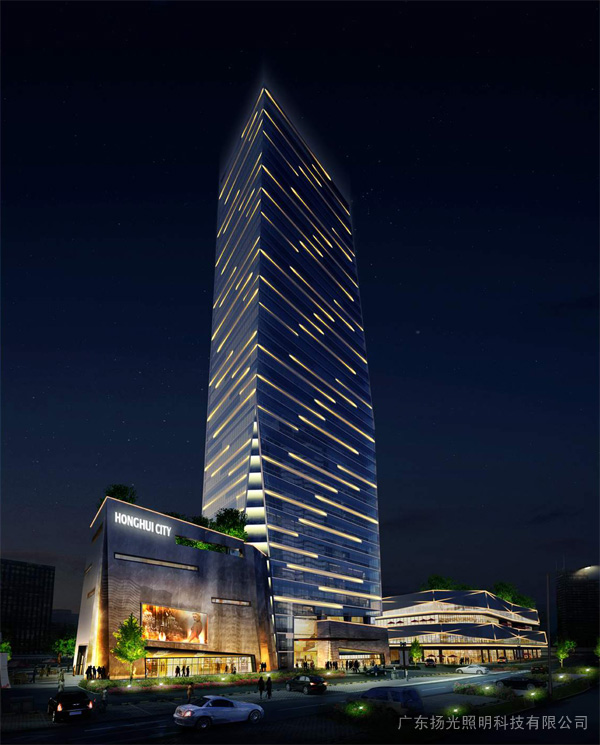 佛山（shān）宏匯地產城市商（shāng）業中心夜景照明