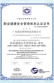 職業健康（kāng）管（guǎn）理體係證書