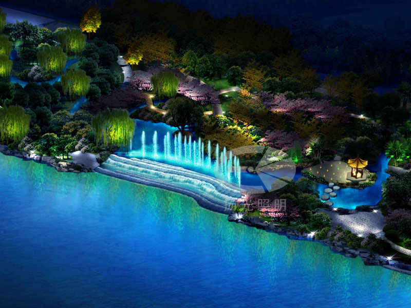 水景景(jǐng)觀照明設計的兩種方式 水景景觀照明(míng)設計的兩(liǎng)種方式