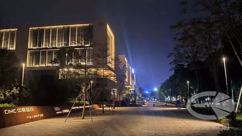 東莞中集智穀產業園景觀照明工程夜景圖