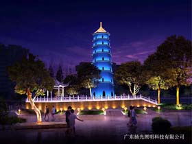 揚州文昌閣古建築照明