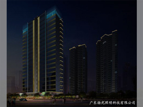 東莞嘉宏大廈（xià）寫辦（bàn）樓（lóu）外立（lì）麵亮化