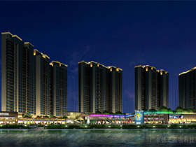 韶（sháo）關龍湖華府商業區（qū）夜景照明