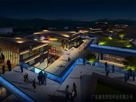 四川遂寧鷺（lù）棲（qī）湖夜（yè）景照（zhào）明