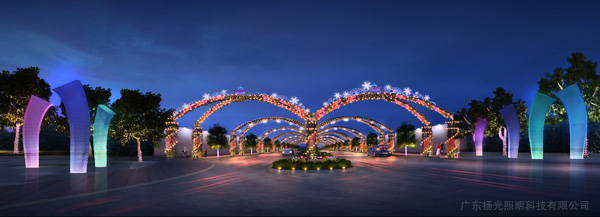 汕（shàn）頭方特歡樂世界花卉大道（dào）夜景照明