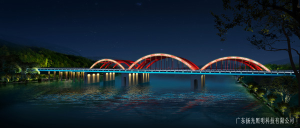 貴州黃弓大橋（qiáo）夜景（jǐng）照明