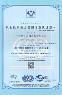職業健康管（guǎn）理體係證書